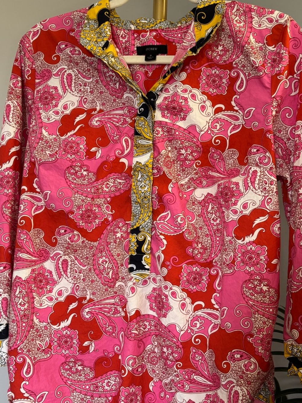 J. Crew Pink Red Paisley Button-Up - Picture 4 of 16